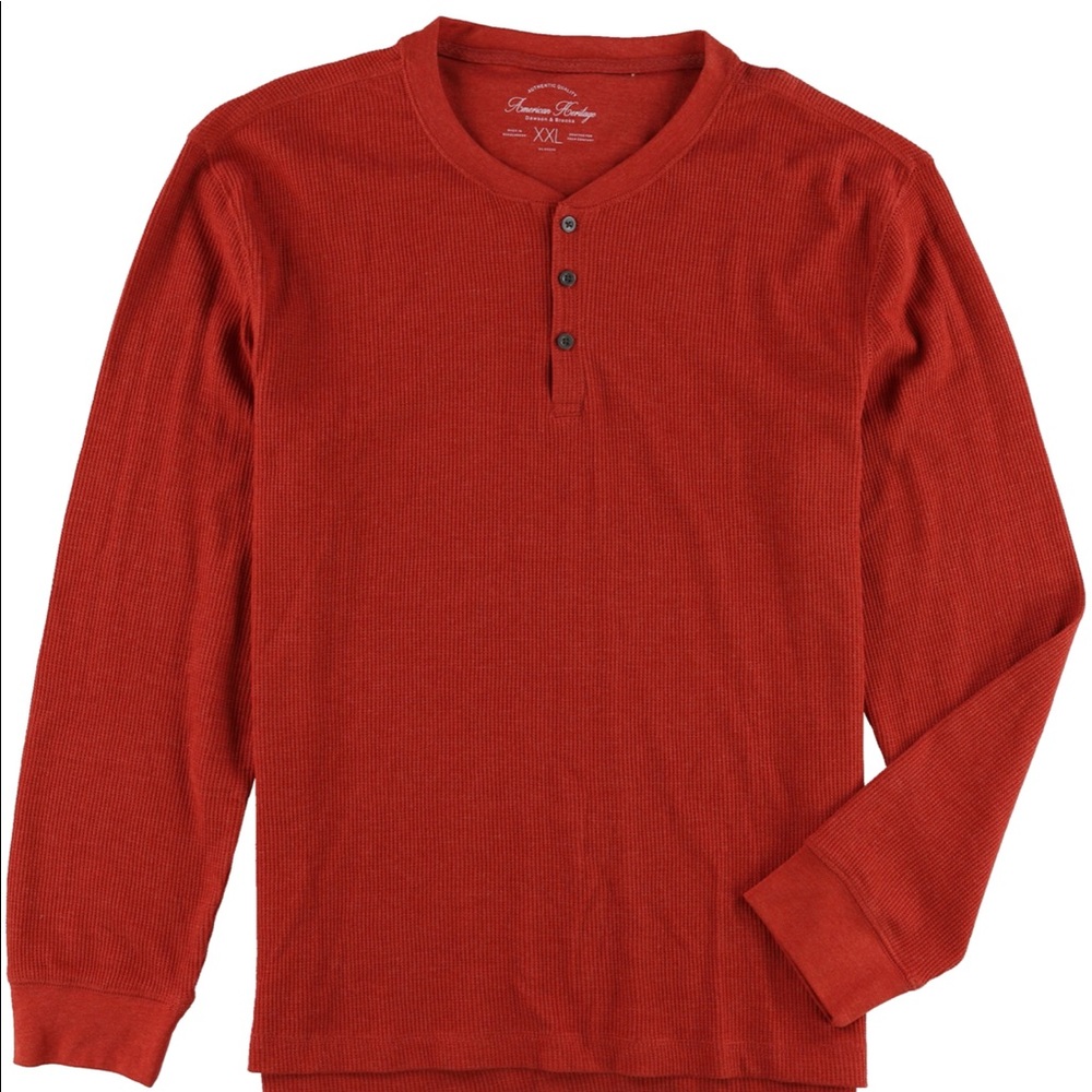 Men’s American heritage Henley red spice XL shirt